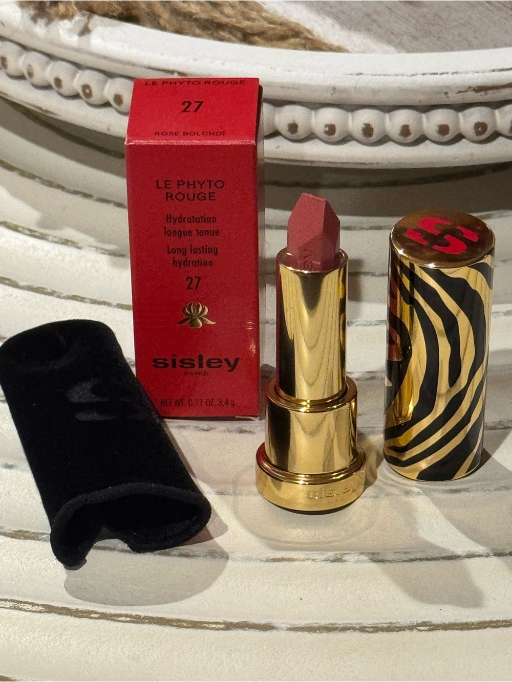 NIB Sisley Le Phyto Rouge lipstick 27 Rose Bolchoi